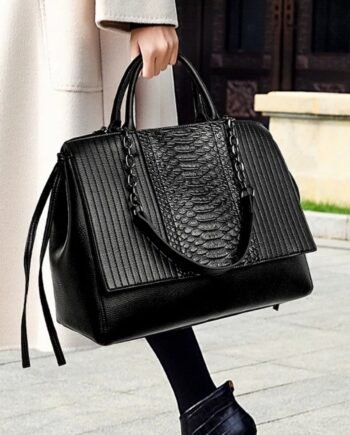 Large Capacity Leather Tote Bag